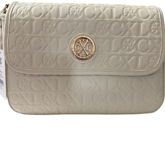 Christian Lacroix Beige Embossed Crossbody Bag - Picture 1 of 4